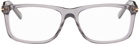 Gucci Gray Rectangular Glasses