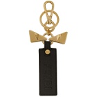 Fendi Black and Gold Bag Bugs Charm Keychain