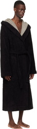 Rick Owens Black Temple Beach Bathrobe