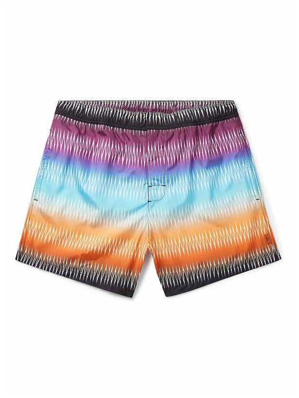 Photo: Missoni - Slim-Fit Mid-Length Striped Swim Shorts - Blue