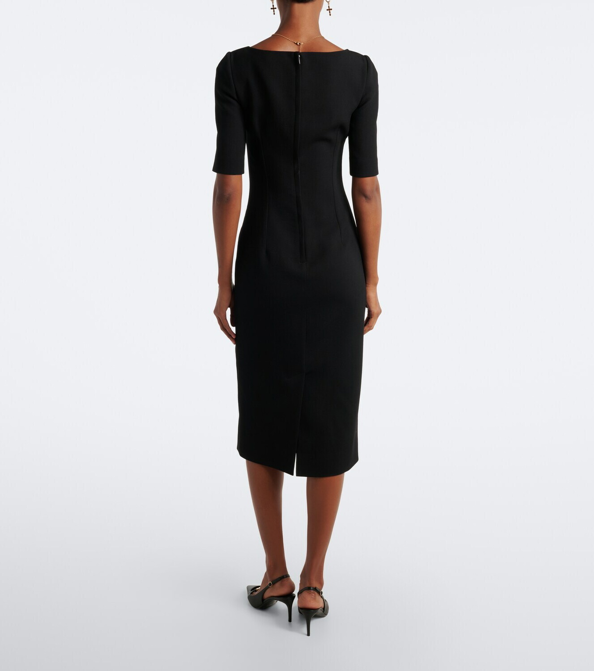 Dolce&Gabbana Virgin wool crêpe midi dress
