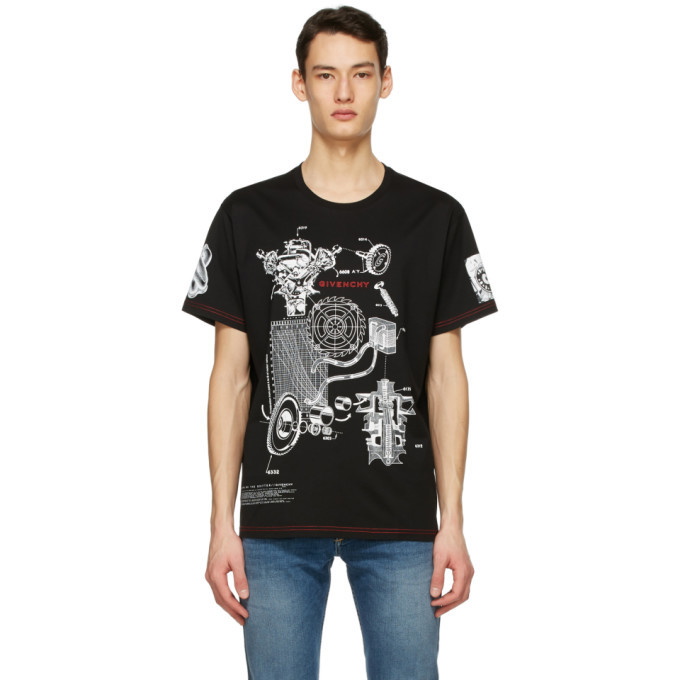 Photo: Givenchy Black Schematics T-Shirt