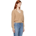 Chloe Pink Pocket V-Neck Sweater