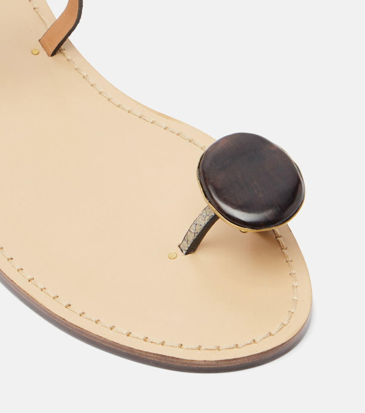 Amanu Kigali snake-effect leather sandals