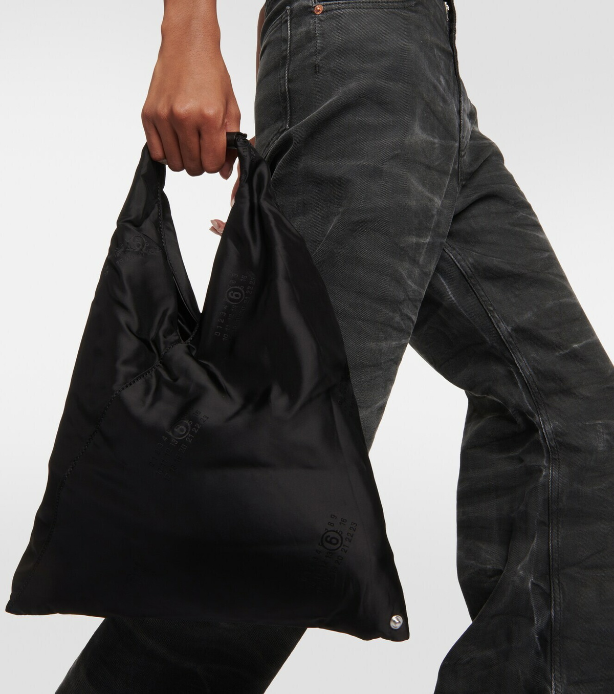 MM6 Maison Margiela Japanese Small leather-trimmed tote MM6
