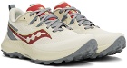 Saucony Gray & Red Peregrine 14 Sneakers
