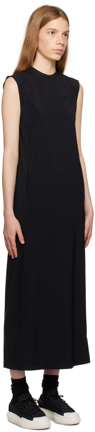 Y-3 Black 3-Stripes Midi Dress