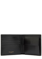 Saint Laurent Logo Leather Wallet - Black - One Size