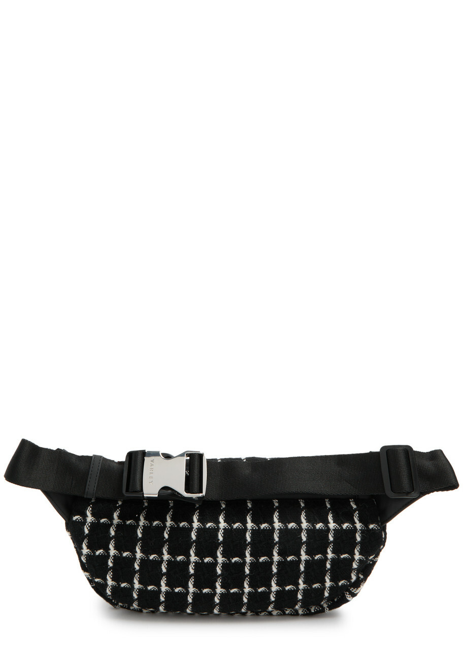Varley Roby Checked Wool-blend Belt bag - Black - One Size