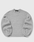 ROTATE Birger Christensen KNIT WIDE SLEEVE JUMPER Grey Womens Pullover