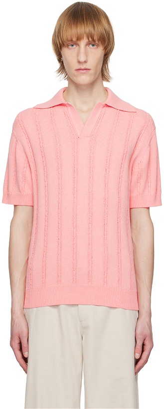 Photo: System Pink Open Placket Polo