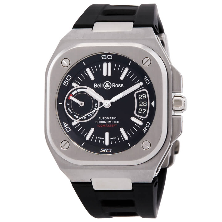 Photo: Bell and Ross BR-X5 Automatic Black Dial Unisex Watch BRX5R-BL-ST/SRB