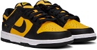 Nike Black & Yellow Dunk Low Sneakers