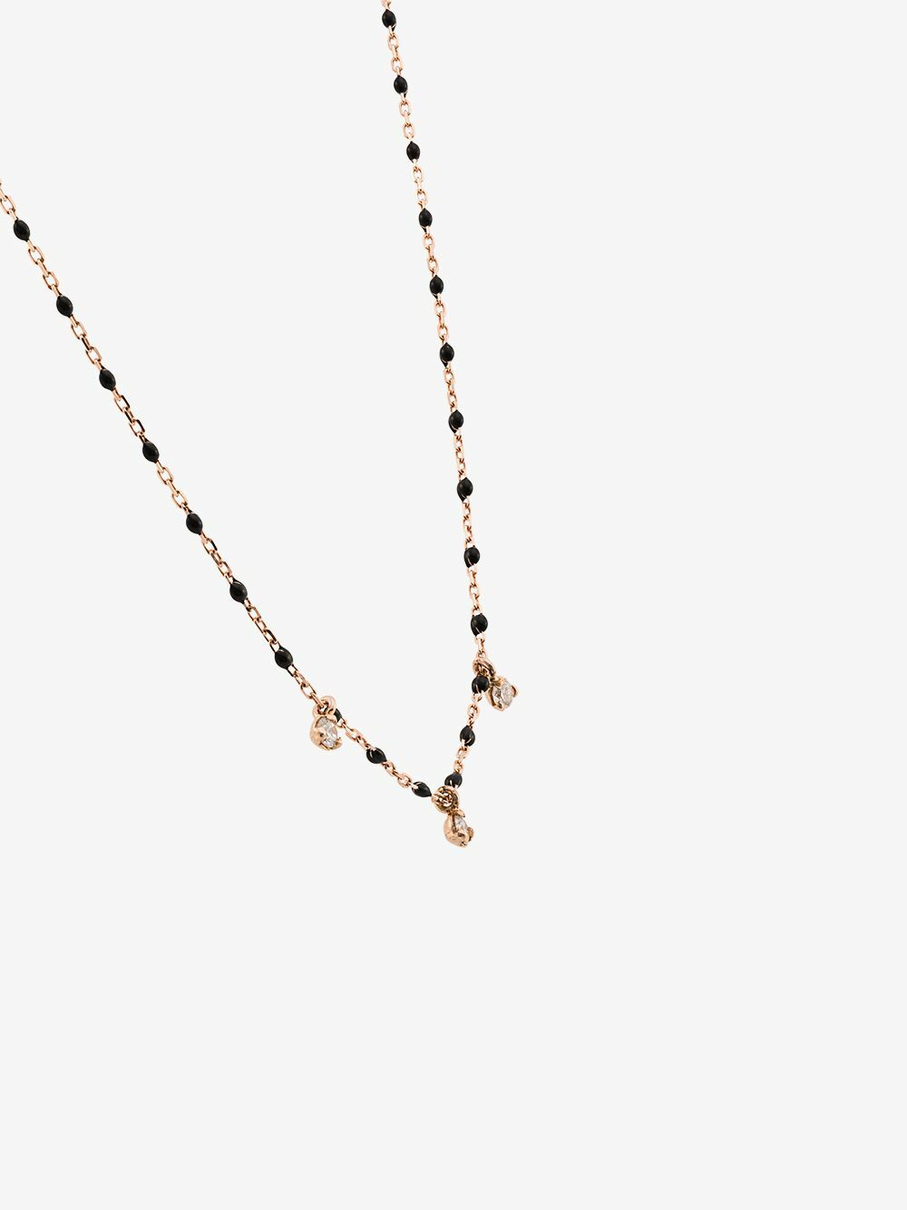 Gigi Clozeau 18K Rose Gold 42 CM Beaded Diamond Necklace