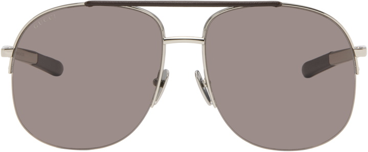 Gucci Beige Vintage Titanium Horn Sunglasses Gucci display picture 1