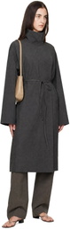 St. Agni Gray Technical Cotton Cocoon Coat