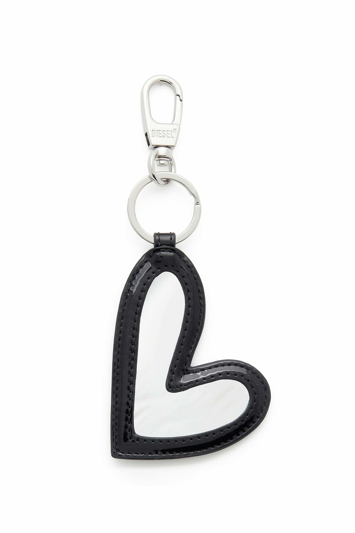 Diesel Hear-shape charm with glossy finish - Charms and Keyrings Womens in Black