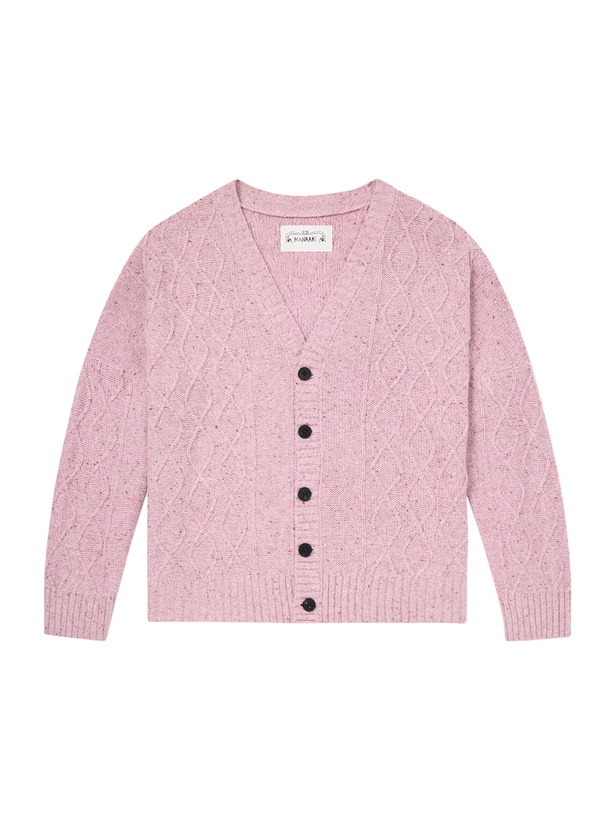 Photo: MANAAKI - Keanu Cable-Knit Merino Wool-Blend Cardigan - Pink