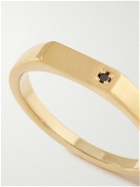 Miansai - Thin Geo Gold Vermeil Black Diamond Ring - Gold