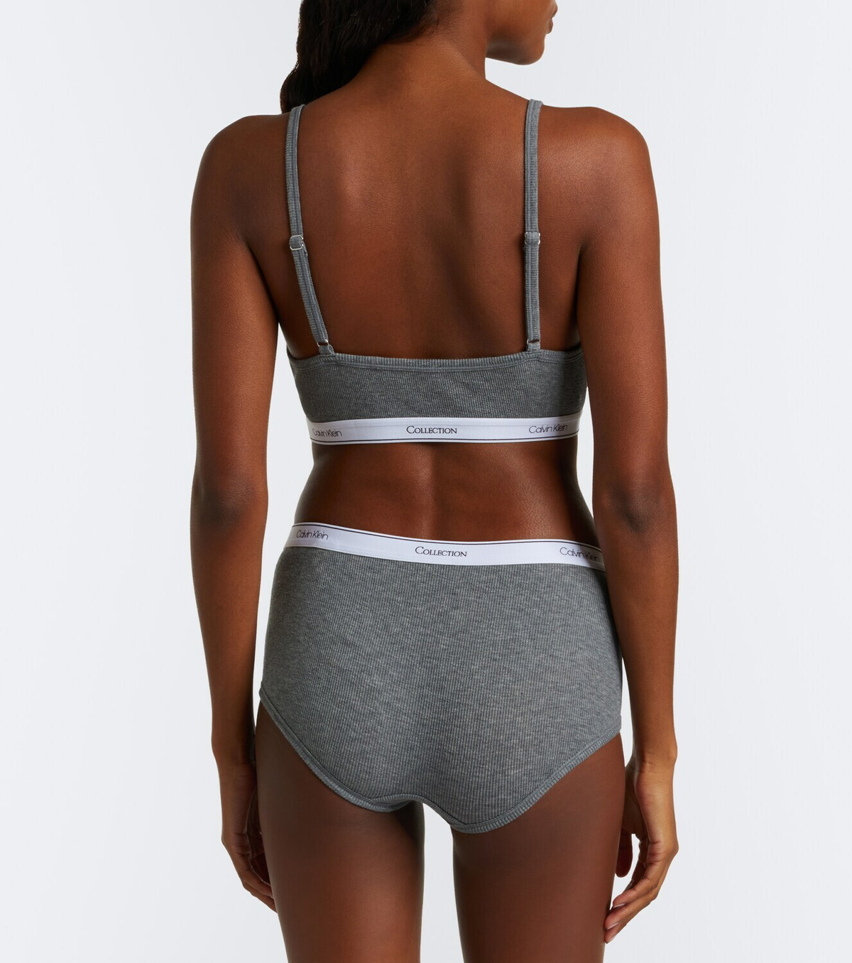 Calvin Klein Collection Sienna ribbed-knit cotton-blend bralette