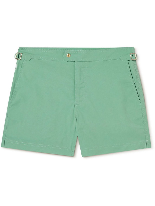 Photo: TOM FORD - Slim-Fit Short-Length Swim Shorts - Green