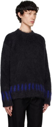 SUNNEI Navy Alpaca & Mohair Sweater