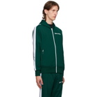 Palm Angels Green Hooded Classic Track Jacket