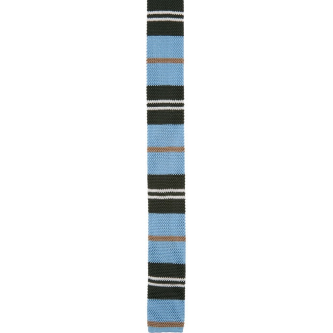 Photo: Burberry Blue Striped Knit Tie