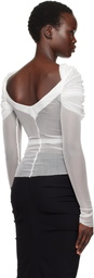 Christopher Esber White Veiled Blouse
