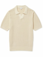 Sunspel - Honeycomb-Knit Cotton Polo Shirt - White