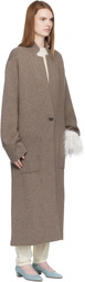 LISA YANG Taupe 'The Amie' Coat