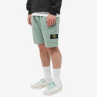 Stone Island Men's Brushed Cotton Sweat Short in Sage