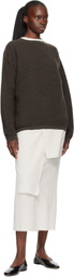 Lauren Manoogian Gray Fine Terry Crewneck Sweater