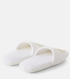 Versace Home Cotton and linen terry slippers