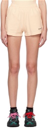Sporty & Rich Beige Embroidered Shorts