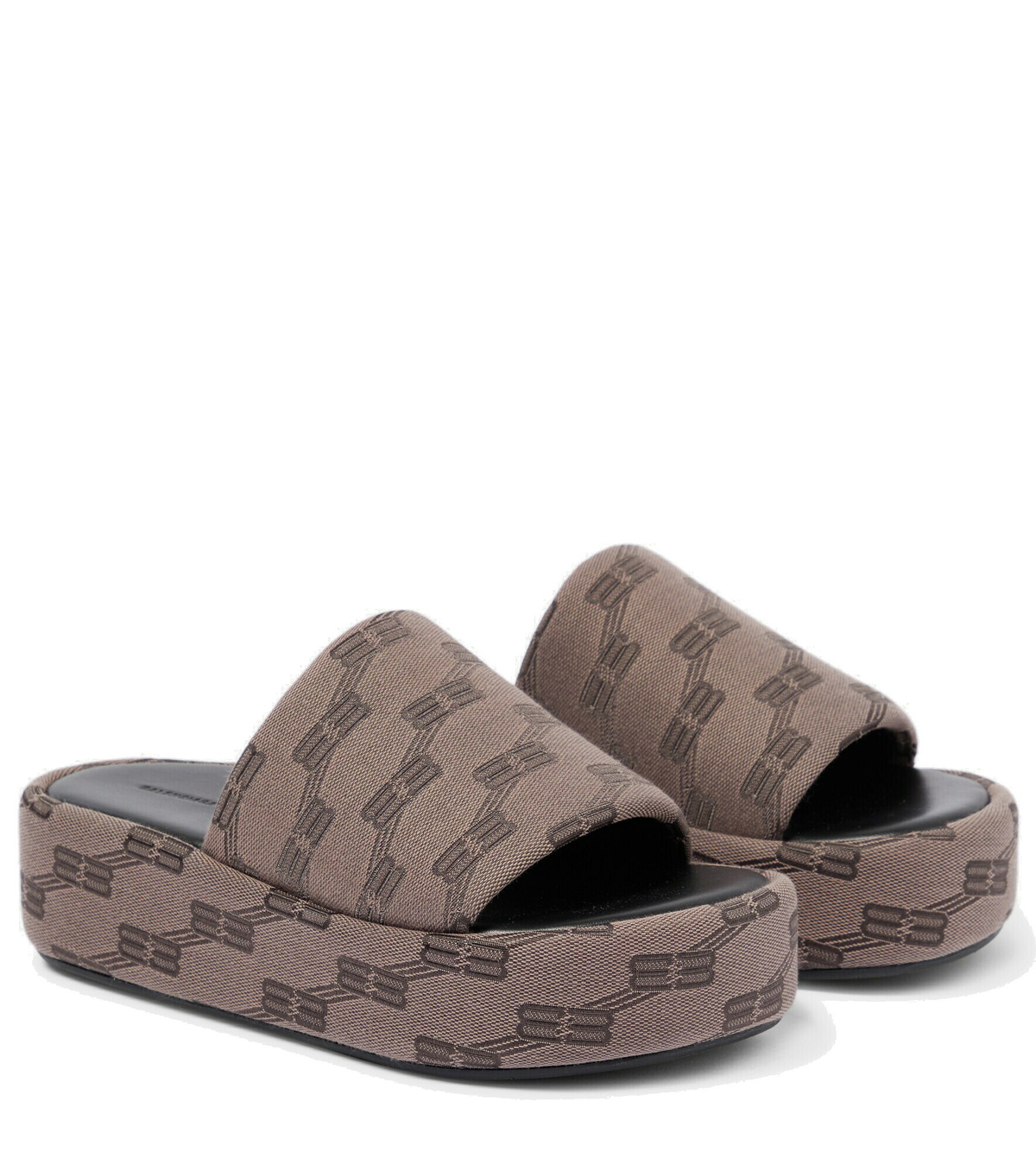 Balenciaga - Rise BB jacquard platform slides Balenciaga