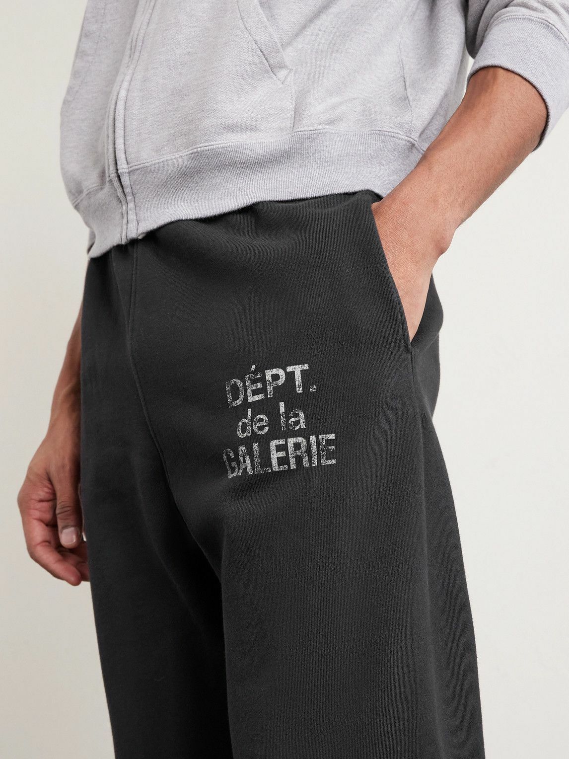 Gallery Dept. - Tapered Logo-Print Cotton-Jersey Sweatpants - Black