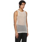 Givenchy Off-White Metallized Mesh Slim Fit Tank Top