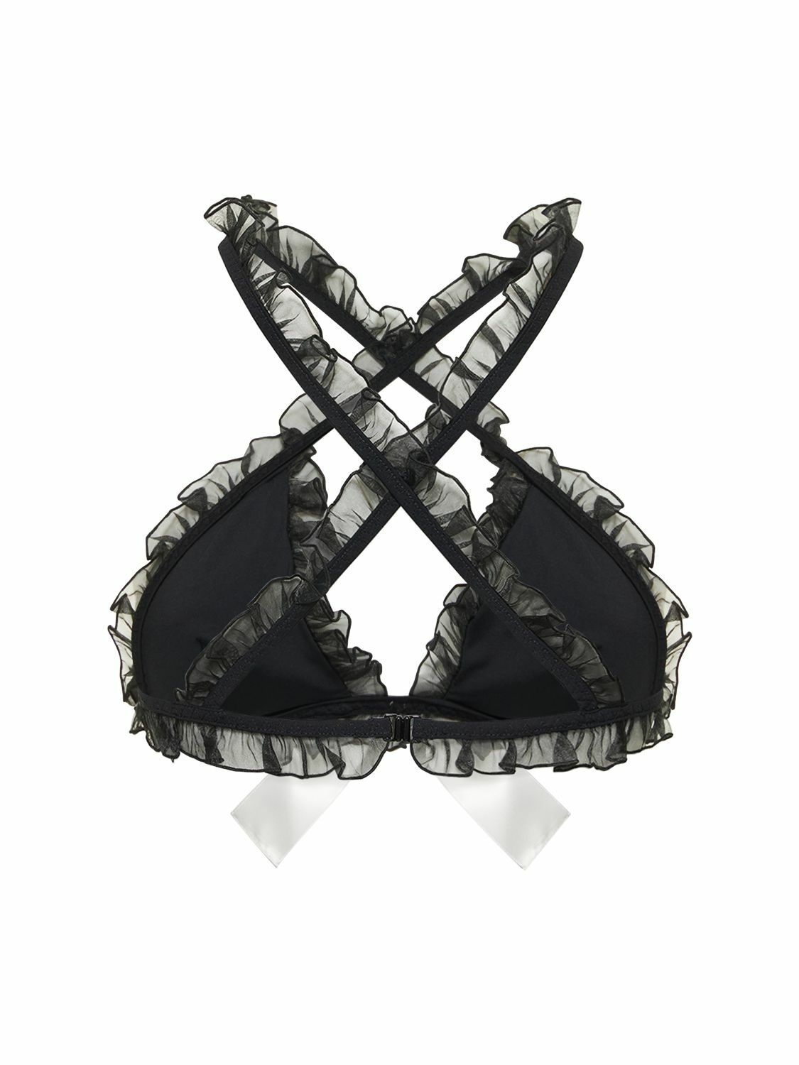 GIAMBATTISTA VALLI Ruffle Crossed Bikini Top