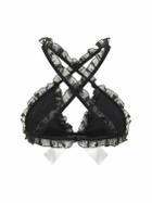 GIAMBATTISTA VALLI Ruffle Crossed Bikini Top