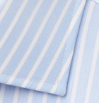 Turnbull & Asser - Light-Blue Slim-Fit Striped Cotton-Poplin Shirt - Blue