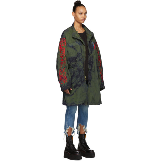 R13 Khaki Tie Dye Grateful Dead Coat R13