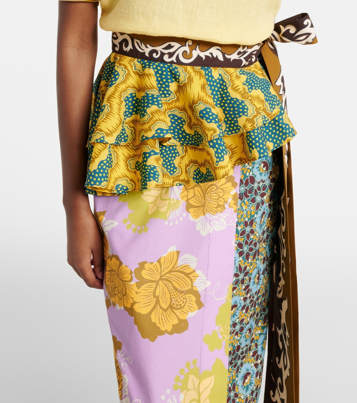 Alémais Arnie printed cotton wrap skirt