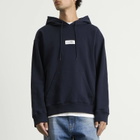 MM6 Maison Margiela Men's Logo Hoodie in Blue Navy