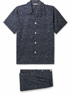 Derek Rose - Ledbury 59 Printed Cotton Pyjama Set - Blue