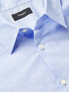 Theory - Irving Printed Stretch-Cotton Shirt - Blue