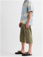 JW Anderson - Logo-Embroidered Cotton-Twill Shorts - Green