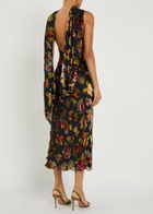 Rixo Hayley Scarf-effect Chiffon Midi Dress Multicoloured