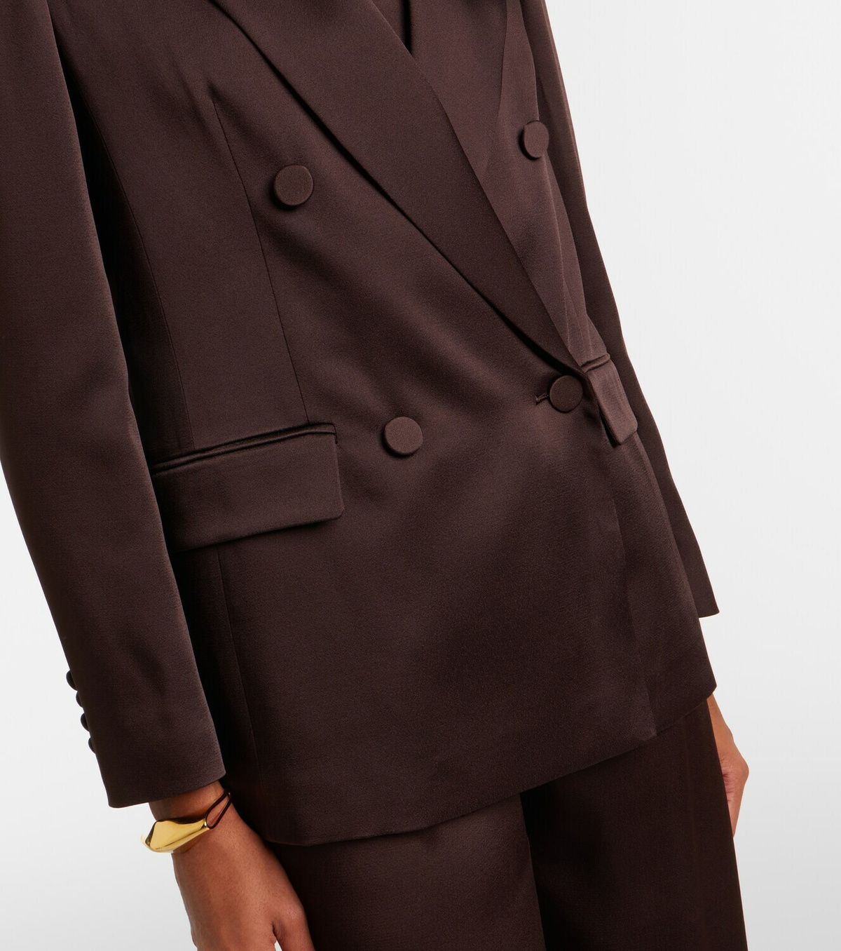 Max Mara Arca double-breasted satin blazer