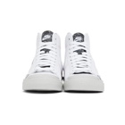 Nike White and Grey Blazer Mid 77 Sneakers